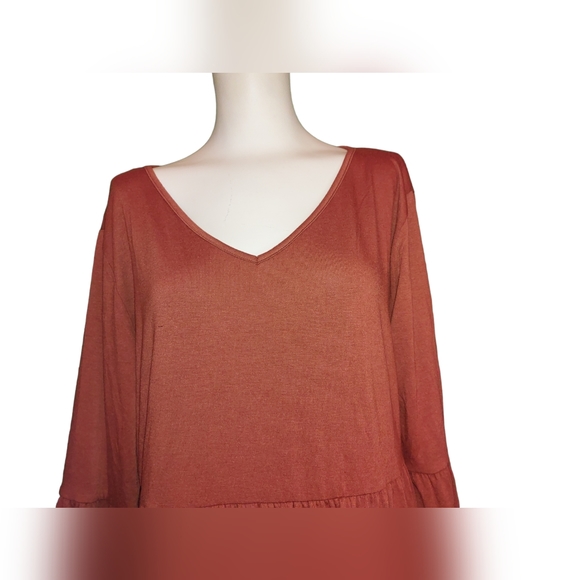 Rust brown colored plus size dress 3x NWT - Picture 2 of 2